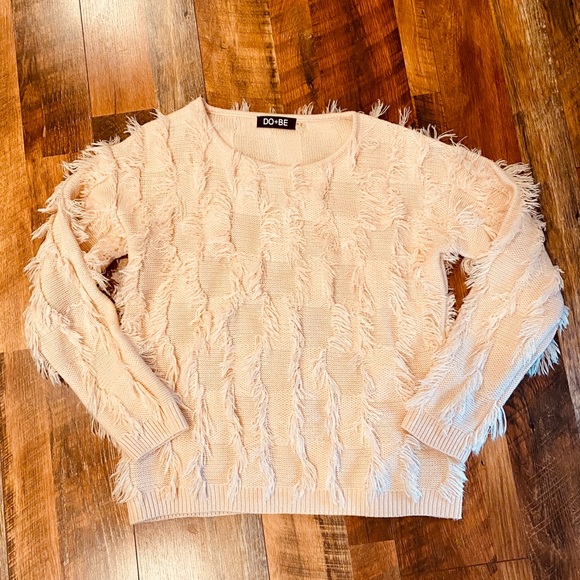 DO+BE Fringe Pullover Sweater - Blush Pink - Picture 4 of 5